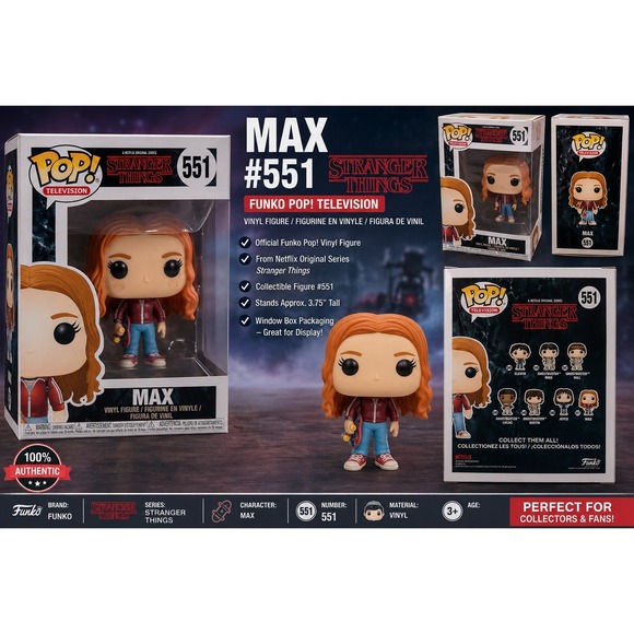 Funko Other - Funko Pop Stranger Things Max 551 Vinyl Figure Netflix Original Series